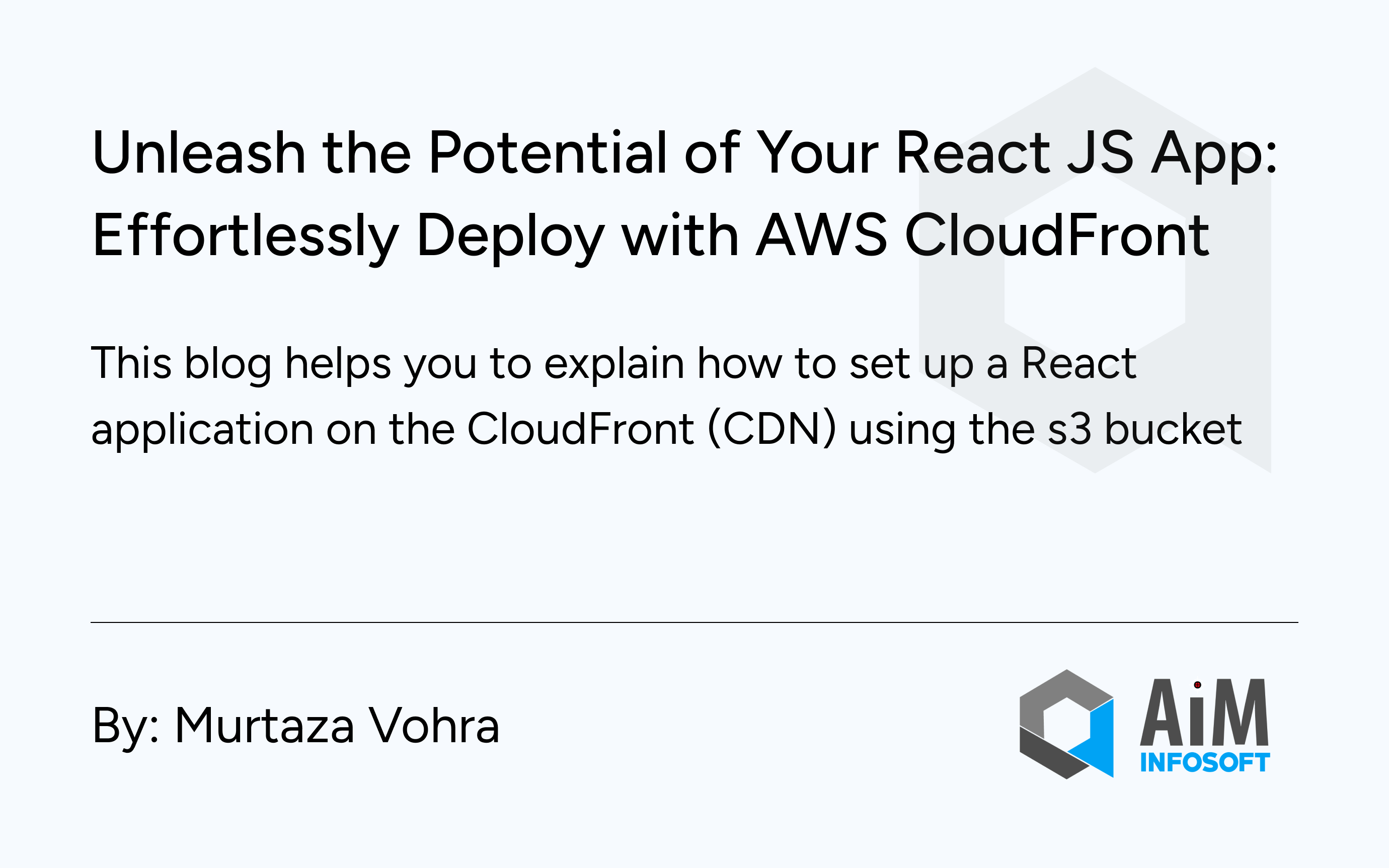 Unleash the Potential of Your React JS App: Effortlessly Deploy with AWS CloudFront CDN